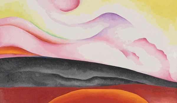 Stries rouge, jaune, noir, de Georgia O'Keeffe • CENTRE POMPIDOU, MNAM-CCI, DIST, RNM-GRAND PALAIS / AUDREY LAURANS