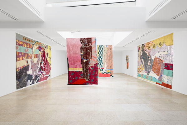 Robert Kushner - THE FABRIC OF GODS AND GODDESSES : TEXTILE PAINTINGS FROM THE 1980S, Galerie Nathalie Obadia, Paris, 2023