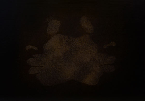 Adelaide Damoah, Janus Redux, 2024 Pigment and Acrylic on Wood Board