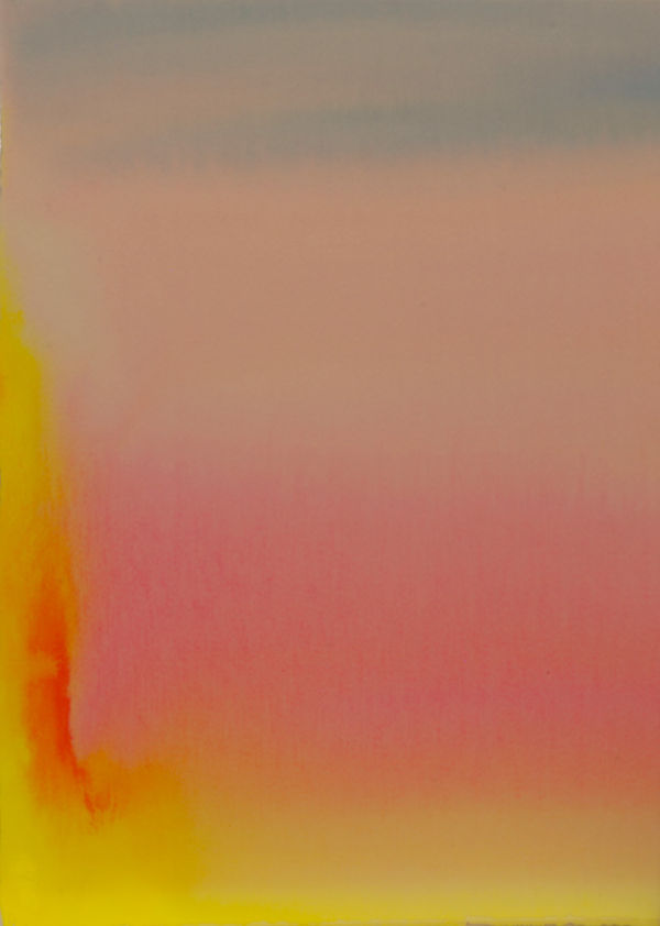 Boo Saville, Unititled (studio drawing with yellow slice), 2023 Ink on Paper