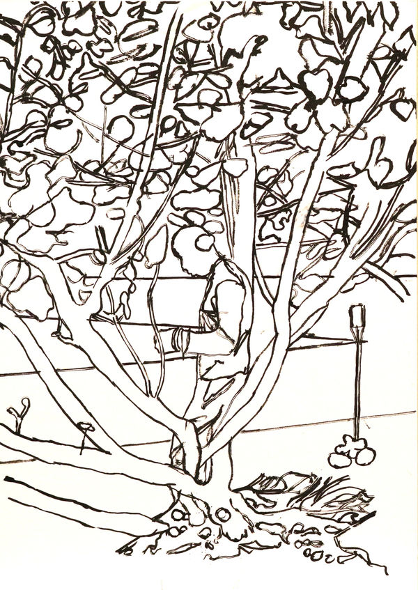 Hurvin Anderson, Wait a Moment Study II, 2024 Ink on Paper