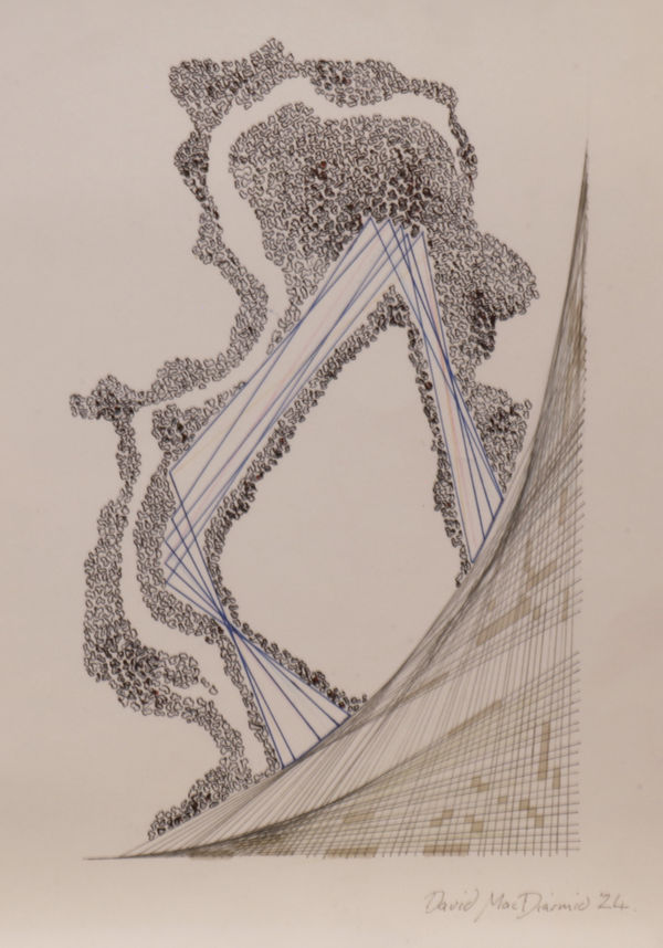 David MacDiarmid, It Moves Across the Void System, 2024 Pen and Ink on Paper