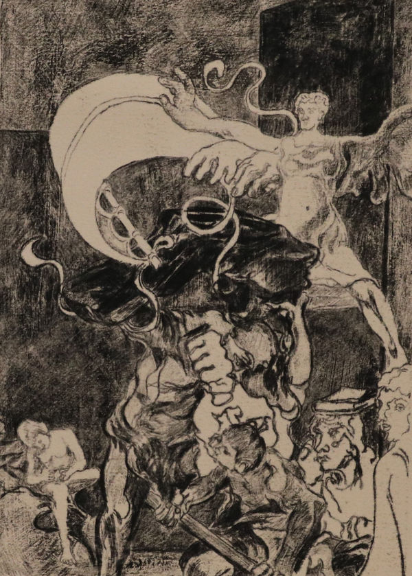 Elena Njoabuzia Onwochei-Garcia, Atlas's Stone, 2024 Oil on Paper