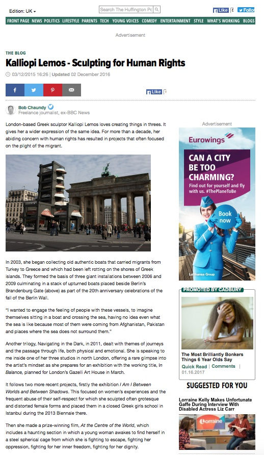 KALLIOPI LEMOS | HUFFINGTON POST | DECEMBER 2016