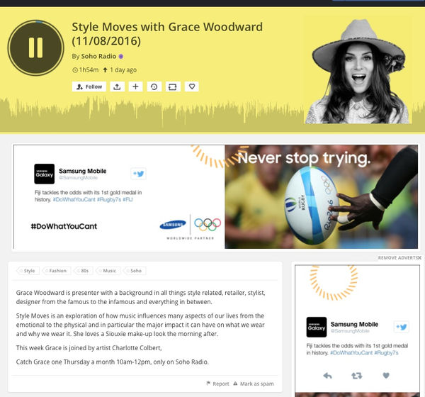 CHARLOTTE COLBERT | SOHO RADIO | AUGUST 2016