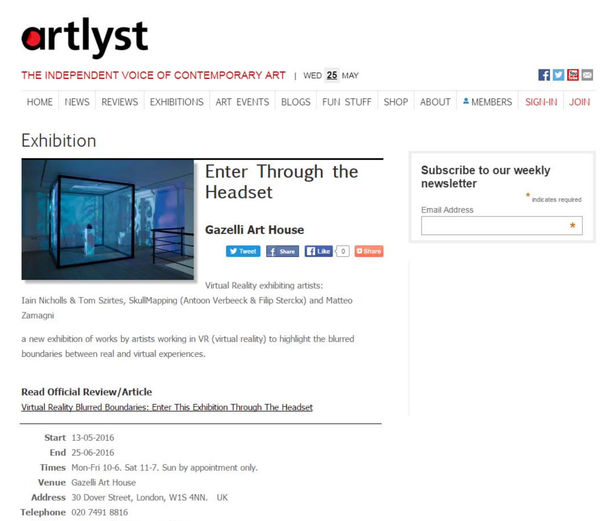 ENTER THROUGH THE HEADSET | HUFFINGTON POST | MAY 2016
