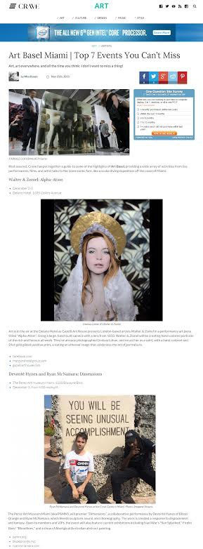 WALTER & ZONIEL | CRAVE | NOVEMBER 2015