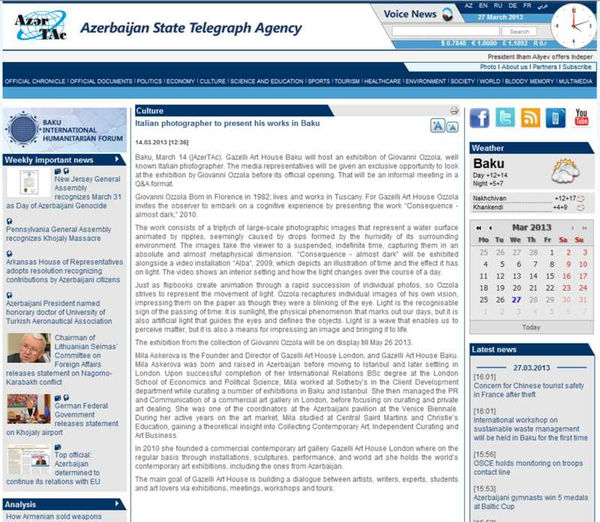 GIOVANNI OZZOLA | AZER TAC | MARCH 2013