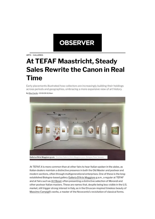 At TEFAF Maastricht, Steady Sales Rewrite the Canon in Real Time
