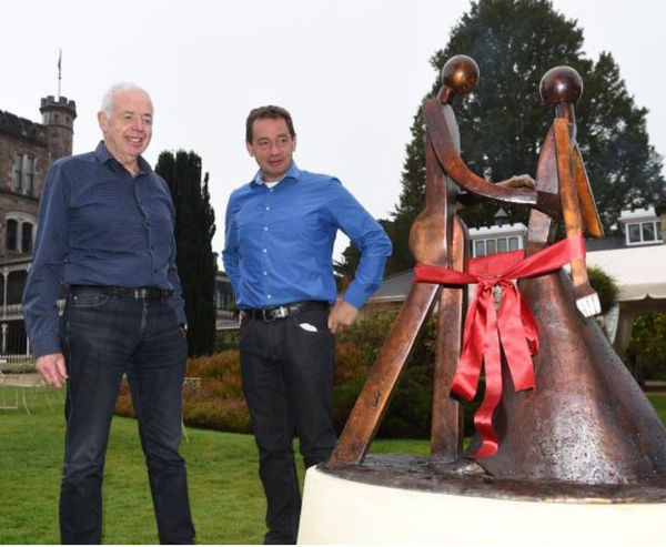 Sir Eion Edgar (Left) And Castle Director Norcombe Barker. Photo: Gregor Richardson