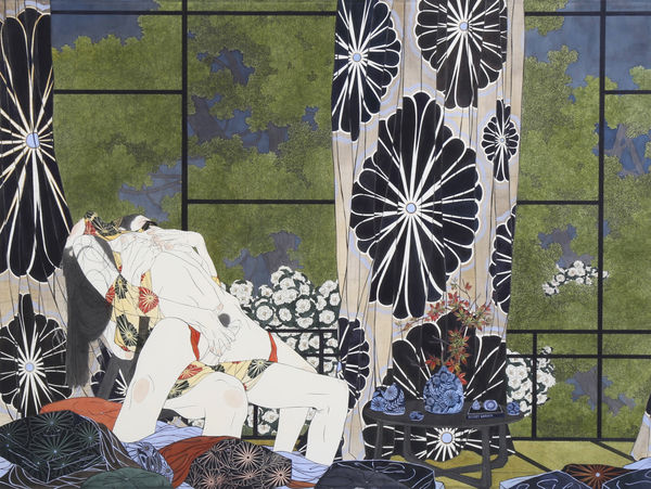 Watercolour and ink painting by Aiko Robinson