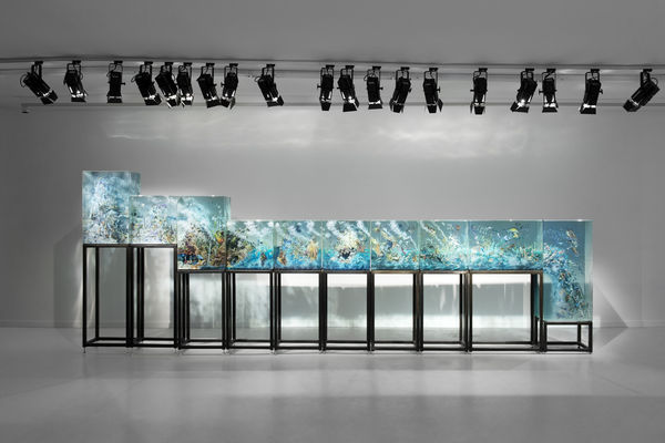 Dustin Yellin 10 Parts Grimm Installation View 01