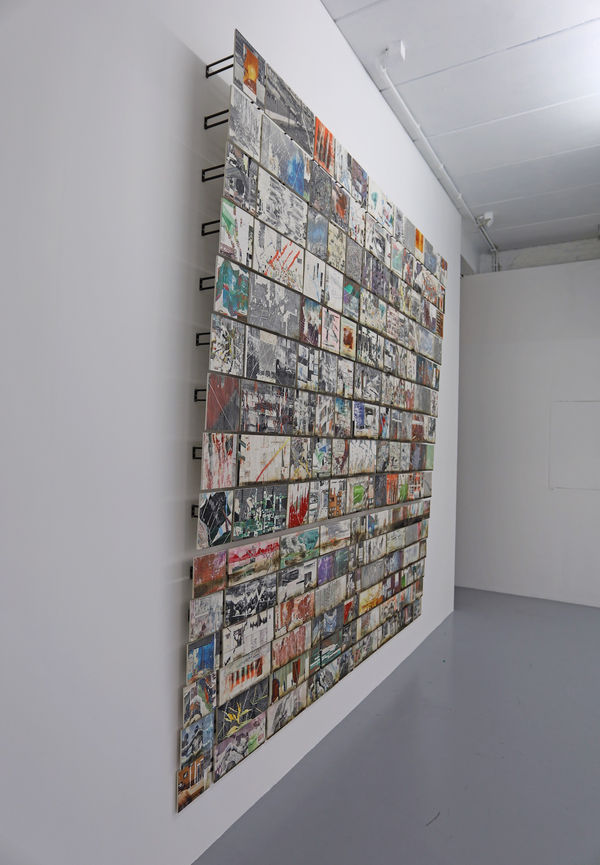 Slash Burn Acrylic Paint Image Transfer Ash Medical Tape Uv Varnish On Wood 256X252X16Cm 2020 Install View2