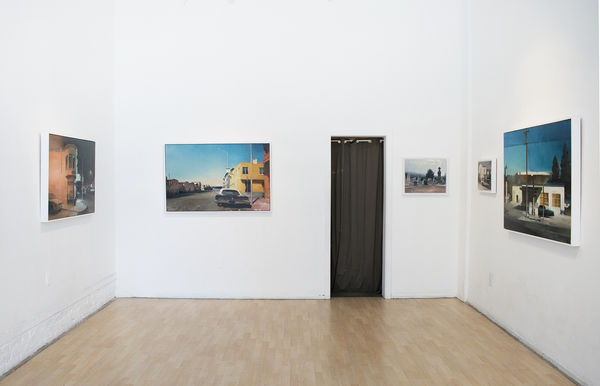 Installation view of oil paintings from Kim Cogan's solo show "Evergreen"