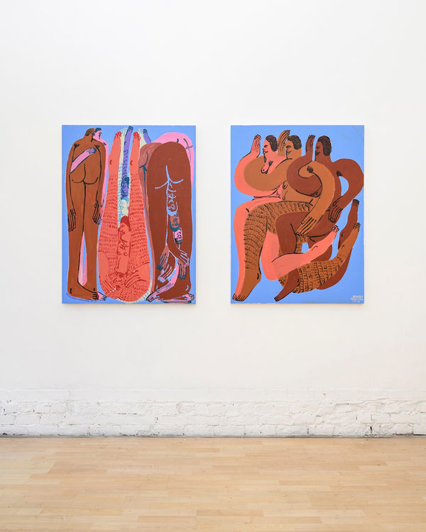 Installation image from the "4x8 Bridges" exhibition at Hashimoto Contemporary SF