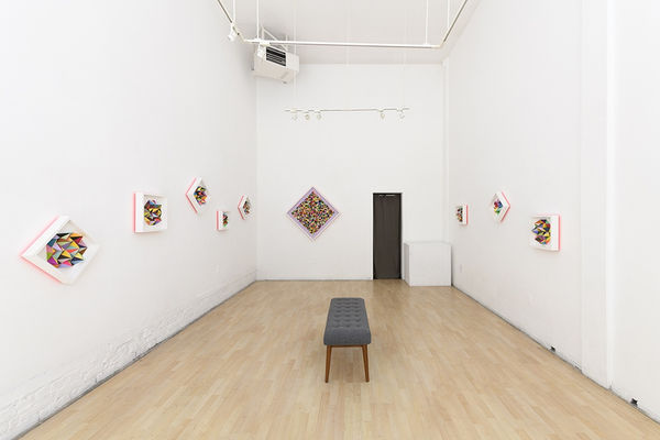 Installation image from Sean Newport's "The Garden" exhibition at Hashimoto Contemporary SF