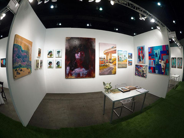 Installation view of LA Art Show booth 2015