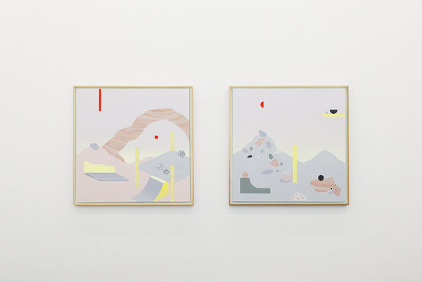 Madeleine Tonzi solo exhibition Lunar Construction Zone installation view at Hashimoto Contemporary Los Angeles