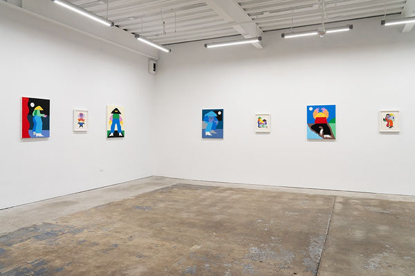 Install photo of gallery during Marbie solo exhibition