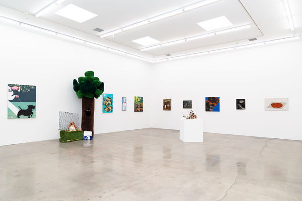 Installation image of group exhibition For The Love of Dog at Hashimoto Contemporary Los Angeles