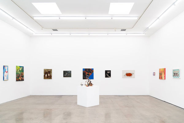 Installation photo of For the Love of Dogs group exhibition at Hashimoto Contemporary LA 