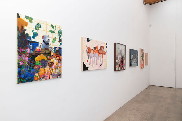 Installation image of group exhibition For The Love of Dog at Hashimoto Contemporary Los Angeles