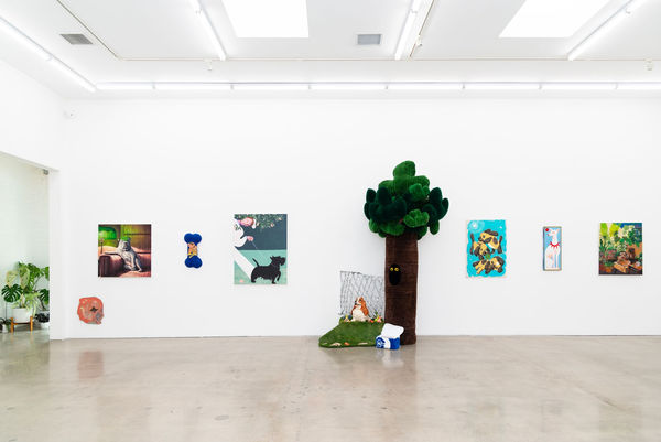 Installation image of group exhibition For The Love of Dog at Hashimoto Contemporary Los Angeles