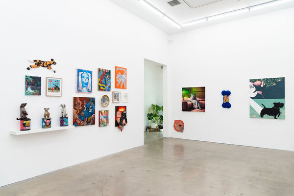 Installation image of group exhibition For The Love of Dog at Hashimoto Contemporary Los Angeles