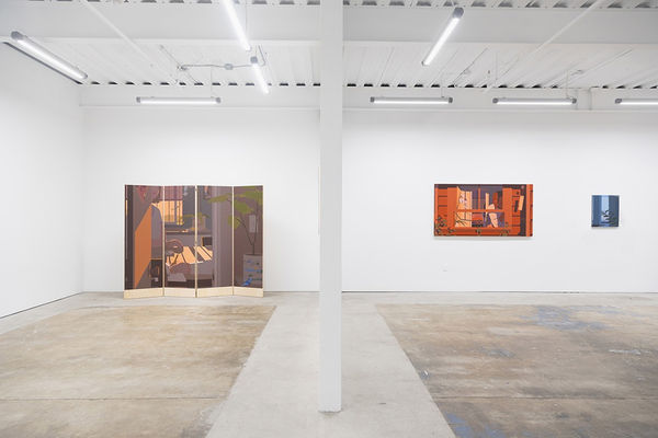 Installation view of Adrian Kay Wong "Same Time, Same Place," at Hashimoto Contemporary San Francisco