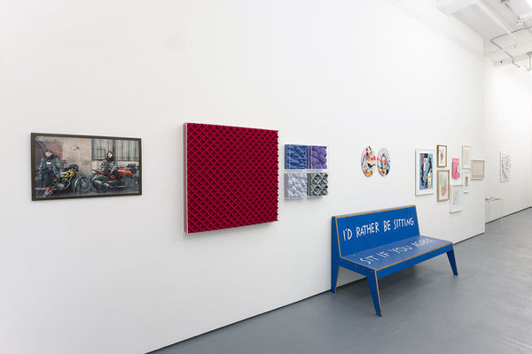 Install photo of gallery during "The Invisible Dog Goes for a Walk" group exhibition