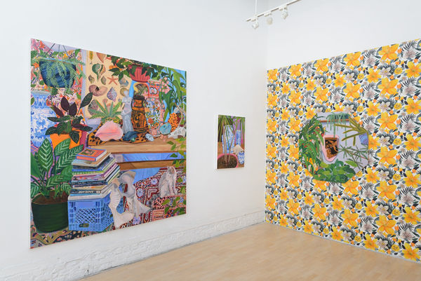 Installation image from Anna Valdez' "Objects of Affection" at Hashimoto Contemporary SF