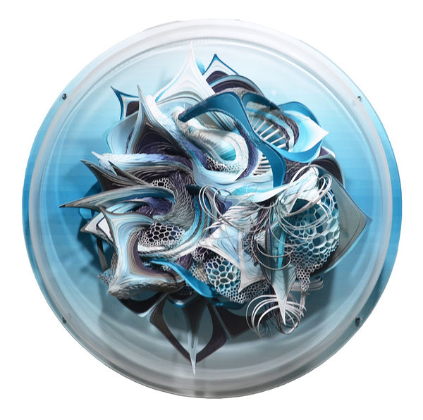 Crystal Wagner "Azure" paper sculpture