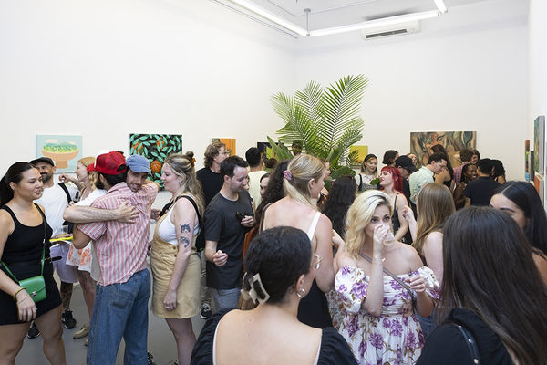 crowd at the opening reception for LUSH