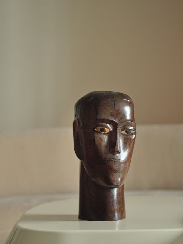 Ossip Zadkine "Tête d'homme", 1928 - Sculpture en bois de ceylan