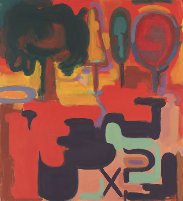 Elizabeth Hazan (b. 1965) Coffee and Oranges, 2025 Oil on linen 50 x 46 inches 127 x 116 cm EH075