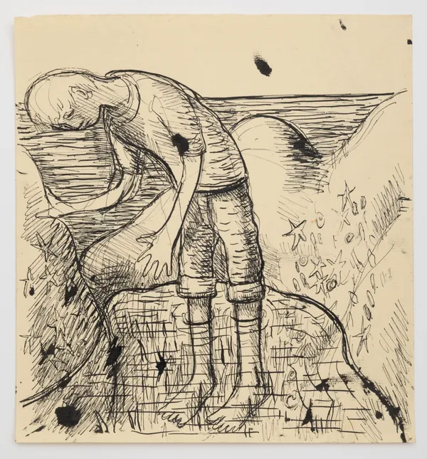 Nat Meade (b. 1975) Tide Pool, 2025 Ink and graphite on paper 11 1/2 x 9 7/8 inches 29 x 25 cm NM181