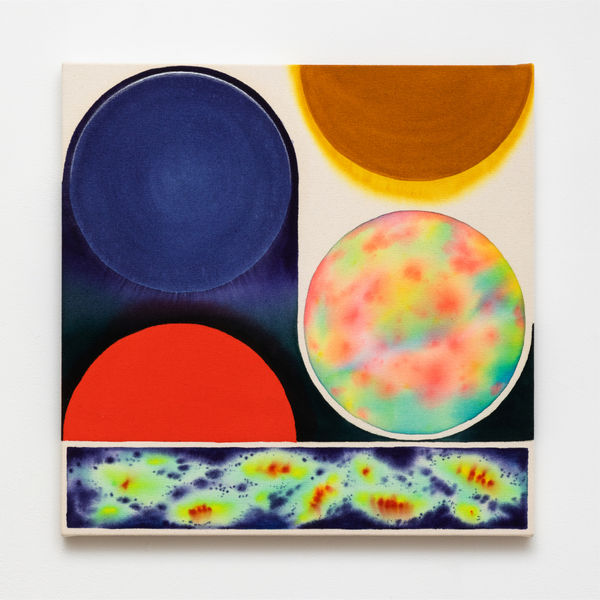 Michael Childress (b. 1987) Curvature, 2022 Acrylic and wax crayon on unprimed canvas 20 x 20 inches 50.8 x 50.8 cm