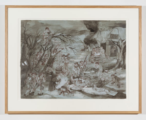 Emily Harter (b. 1997) Winter, 2025 Gouache and pencil on prepared paper 23 1/2 x 32 inches 59 x 81 cm 32 1/2 x 41 inches (framed) 82 x 104 cm (framed)