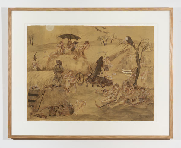 Emily Harter (b. 1997) Summer, 2025 Gouache and pencil on prepared paper 23 1/2 x 32 inches 59 x 81 cm 32 1/2 x 41 inches (framed) 82 x 104 cm (framed)