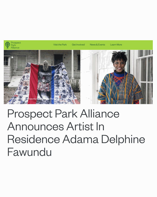 Prospect Park Alliance Announces Artist In Residence Adama Delphine Fawundu