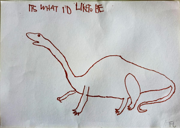 Jonathan E. Fiore, aged 4. Inspired by Tracey Emin's It's What I'd Like To Be, 1998.