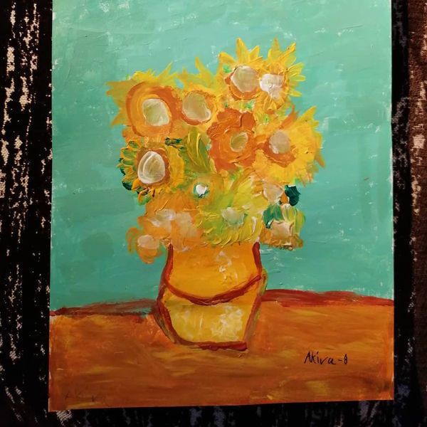 Akira Gabriella Bennatraj, aged 6. Inspired by David Hockney.