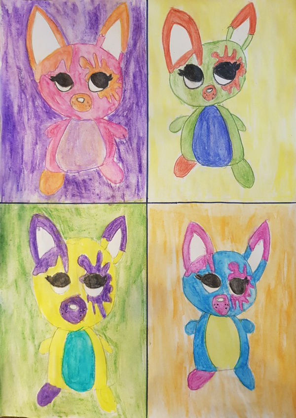 Blanka, aged 8. Inspired by Andy Warhol.