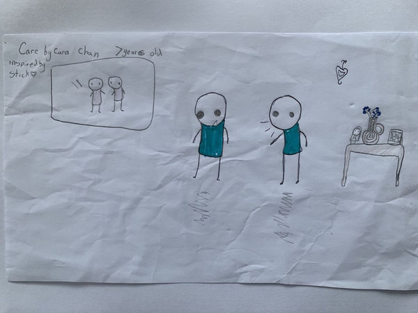 Cara Chan, aged 7. Inspired by Stik.