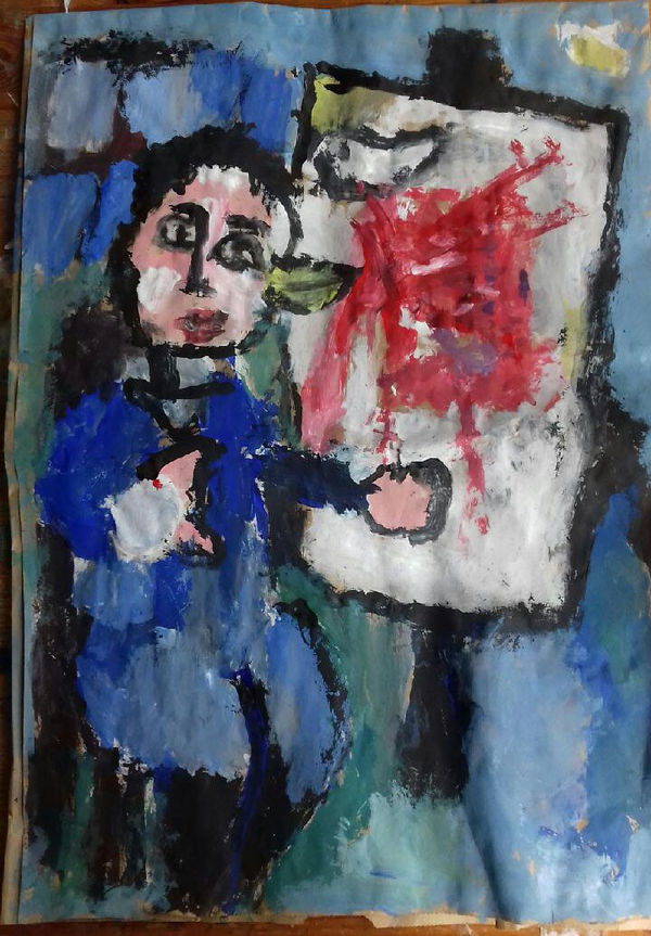 Daniel Lang, aged 7. Inspired by Marc Chagall.