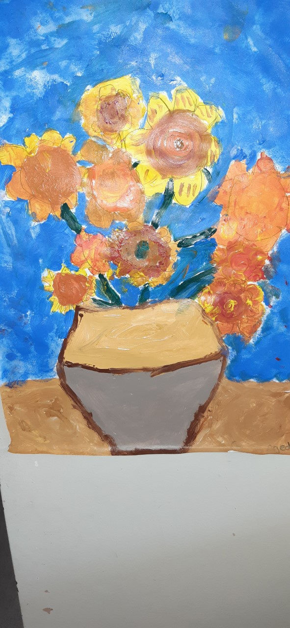 George Hood, aged 6. Inspired by Van Gogh.