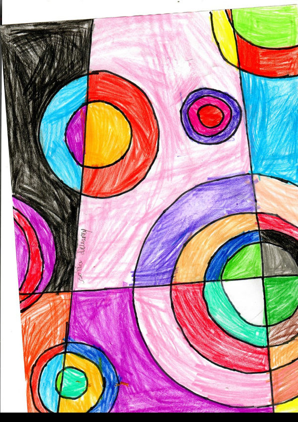 , sans-serif;">Hugo Besson aged 8. , sans-serif;">Inspired by Sonia Delauney.