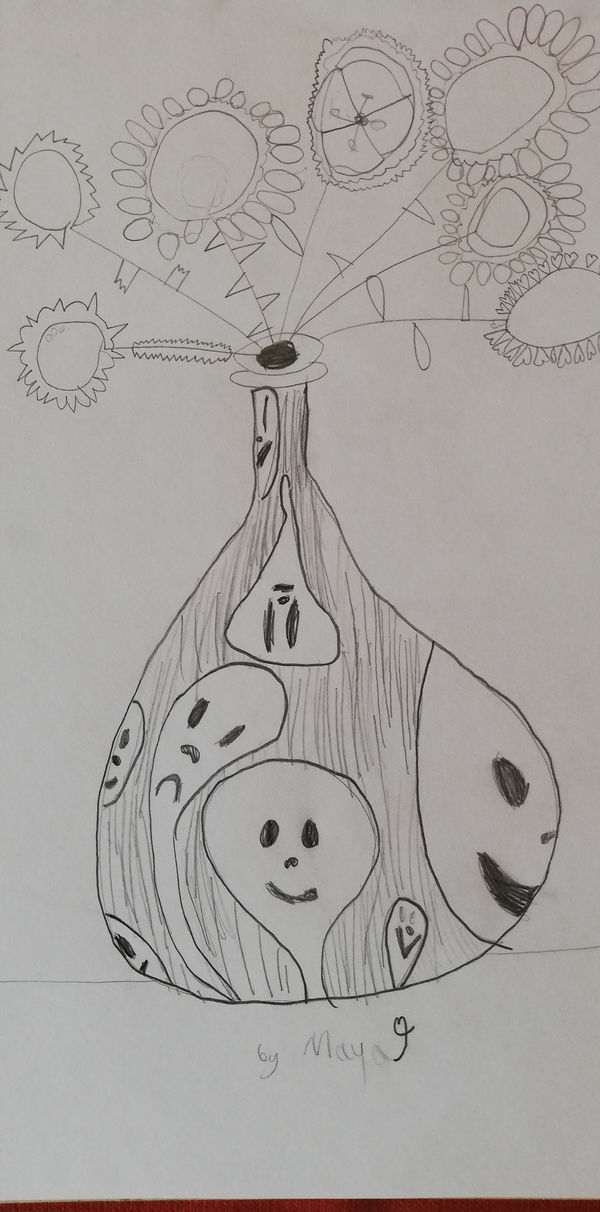 Maya Krasimirova, aged 7. Inspired by Grayson Perry.