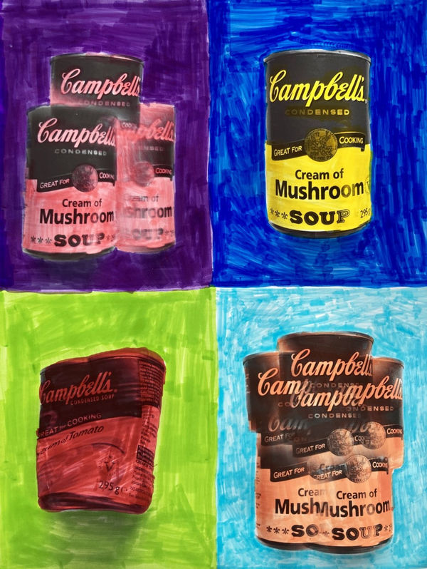 Isabella Grover, aged 7. Inspired by Andy Warhol.