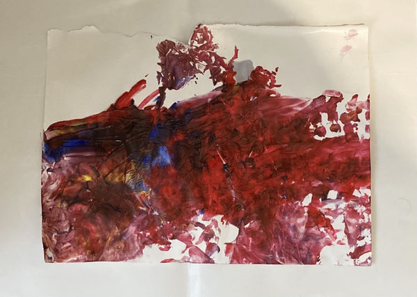 Ivy, aged 1. Inspired by Patrick Caulfield.